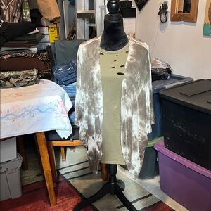 Stylish Tie-Dye Kimono Cardigan